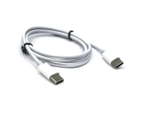 Type C Male to Male Data & Charging Cable White L:1m